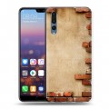 Дизайнерский силиконовый с усиленными углами чехол для Huawei P20 Pro Кирпич