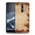 Дизайнерский пластиковый чехол для Nokia 5.1 Кирпич