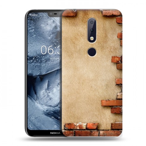 Дизайнерский пластиковый чехол для Nokia 6.1 Plus Кирпич