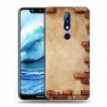 Дизайнерский силиконовый чехол для Nokia 5.1 Plus Кирпич