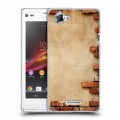 Дизайнерский пластиковый чехол для Sony Xperia L Кирпич