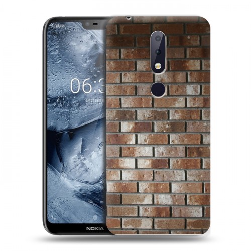 Дизайнерский пластиковый чехол для Nokia 6.1 Plus Кирпич