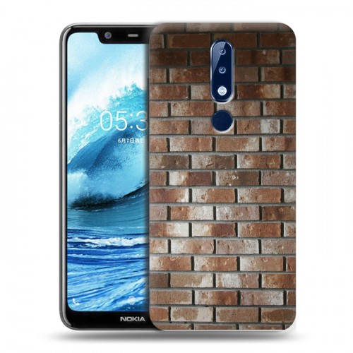 Дизайнерский силиконовый чехол для Nokia 5.1 Plus Кирпич