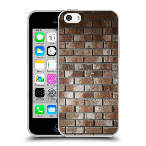 Дизайнерский пластиковый чехол для Iphone 5c Кирпич