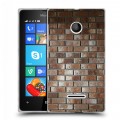 Дизайнерский пластиковый чехол для Microsoft Lumia 435 Кирпич