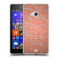 Дизайнерский пластиковый чехол для Microsoft Lumia 540 Кирпич