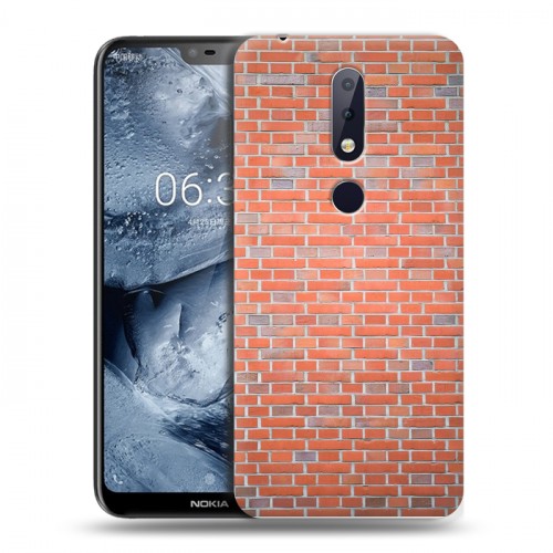 Дизайнерский пластиковый чехол для Nokia 6.1 Plus Кирпич