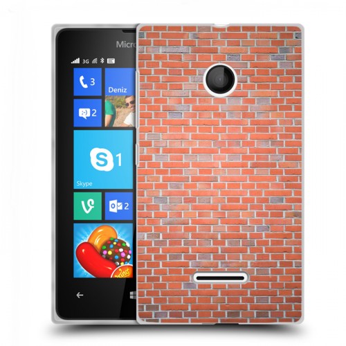 Дизайнерский пластиковый чехол для Microsoft Lumia 435 Кирпич