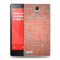 Дизайнерский пластиковый чехол для Xiaomi RedMi Note Кирпич