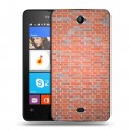Дизайнерский силиконовый чехол для Microsoft Lumia 430 Dual SIM Кирпич