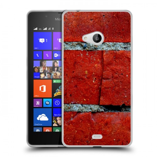 Дизайнерский пластиковый чехол для Microsoft Lumia 540 Кирпич