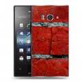 Дизайнерский пластиковый чехол для Sony Xperia acro S Кирпич