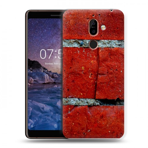 Дизайнерский пластиковый чехол для Nokia 7 Plus Кирпич