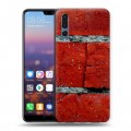 Дизайнерский силиконовый с усиленными углами чехол для Huawei P20 Pro Кирпич