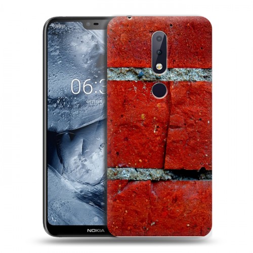 Дизайнерский пластиковый чехол для Nokia 6.1 Plus Кирпич