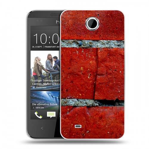 Дизайнерский пластиковый чехол для HTC Desire 300 Кирпич