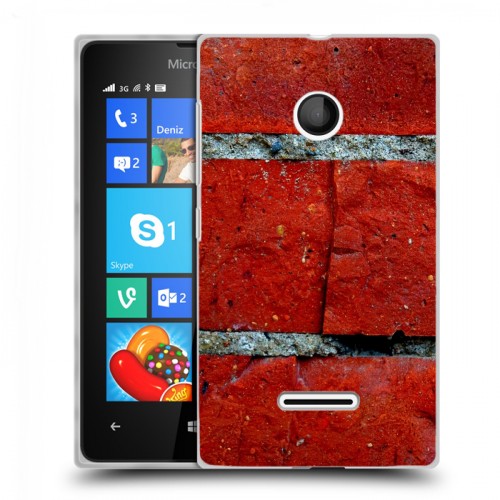 Дизайнерский пластиковый чехол для Microsoft Lumia 435 Кирпич