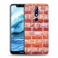 Дизайнерский пластиковый чехол для Nokia 5.1 Plus Кирпич