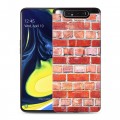 Дизайнерский пластиковый чехол для Samsung Galaxy A80 Кирпич