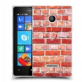 Дизайнерский пластиковый чехол для Microsoft Lumia 435 Кирпич