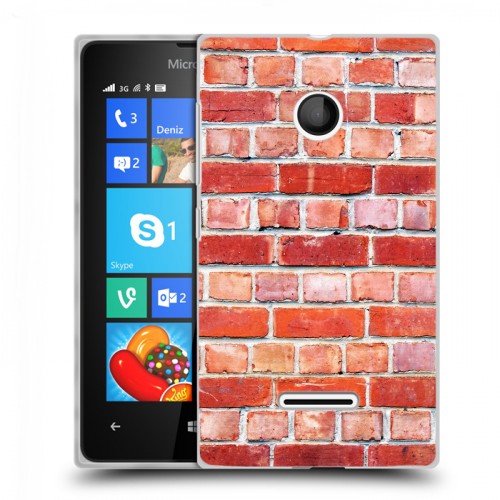 Дизайнерский пластиковый чехол для Microsoft Lumia 435 Кирпич