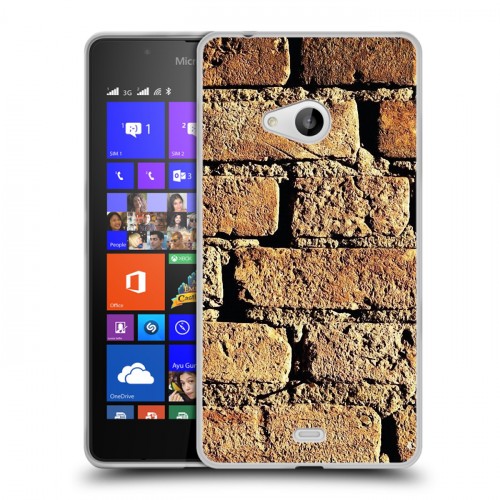 Дизайнерский пластиковый чехол для Microsoft Lumia 540 Кирпич