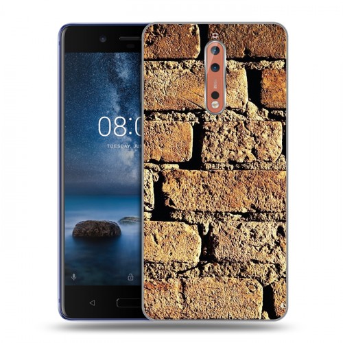 Дизайнерский пластиковый чехол для Nokia 8 Кирпич