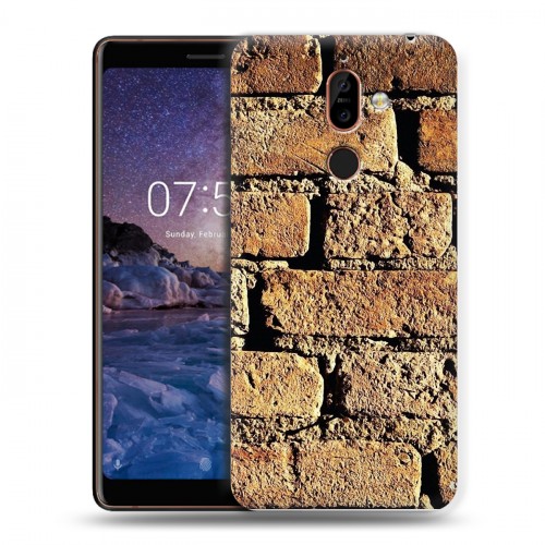 Дизайнерский пластиковый чехол для Nokia 7 Plus Кирпич