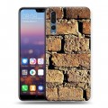 Дизайнерский силиконовый с усиленными углами чехол для Huawei P20 Pro Кирпич