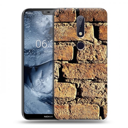 Дизайнерский силиконовый чехол для Nokia 6.1 Plus Кирпич