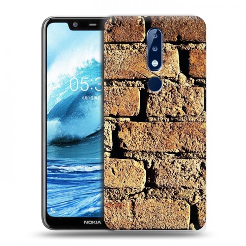 Дизайнерский силиконовый чехол для Nokia 5.1 Plus Кирпич