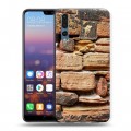 Дизайнерский силиконовый с усиленными углами чехол для Huawei P20 Pro Кирпич