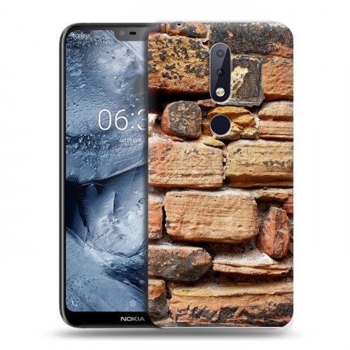 Дизайнерский пластиковый чехол для Nokia 6.1 Plus Кирпич