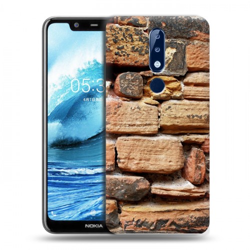 Дизайнерский пластиковый чехол для Nokia 5.1 Plus Кирпич