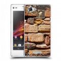 Дизайнерский пластиковый чехол для Sony Xperia L Кирпич