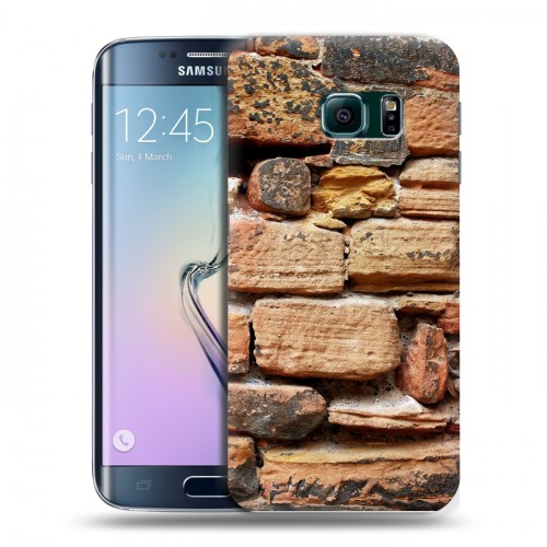 Дизайнерский пластиковый чехол для Samsung Galaxy S6 Edge Кирпич
