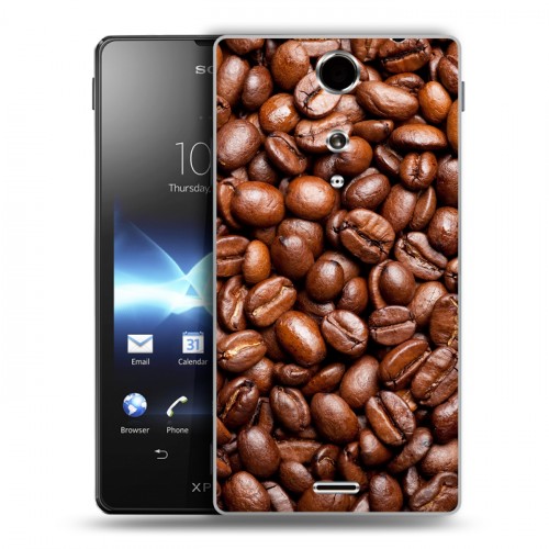 Дизайнерский пластиковый чехол для Sony Xperia TX Кофе