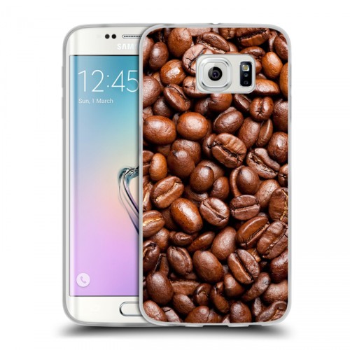 Дизайнерский пластиковый чехол для Samsung Galaxy S6 Edge Кофе