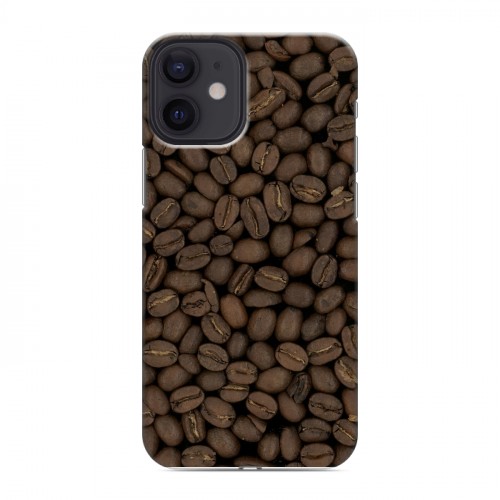 Дизайнерский силиконовый с усиленными углами чехол для Iphone 12 Mini Кофе