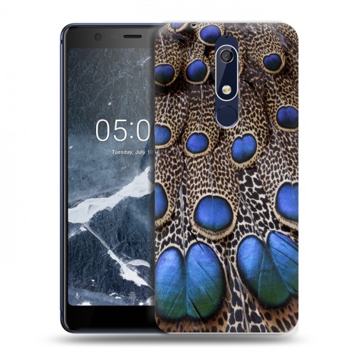 Дизайнерский пластиковый чехол для Nokia 5.1 Перья