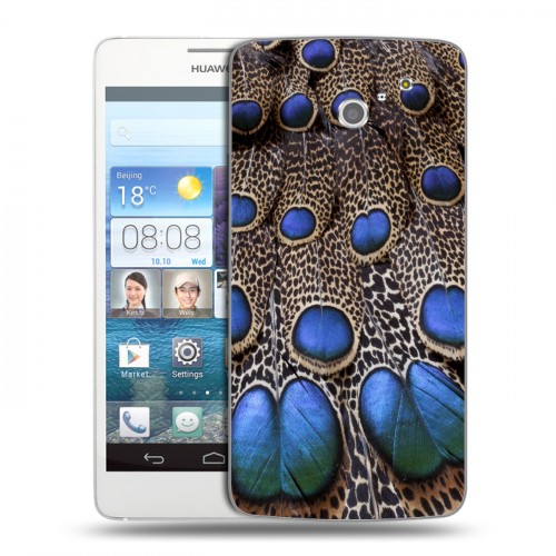 Дизайнерский пластиковый чехол для Huawei Ascend D2 Перья