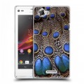 Дизайнерский пластиковый чехол для Sony Xperia L Перья