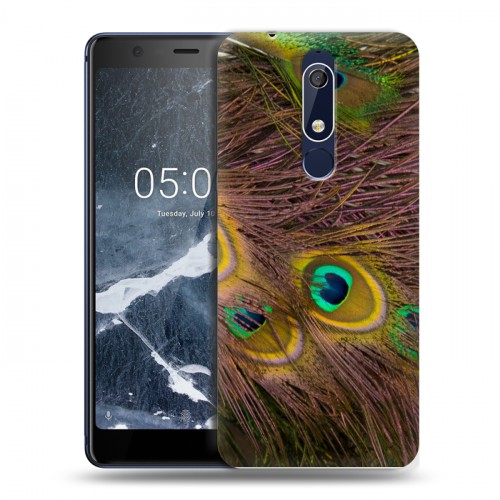 Дизайнерский пластиковый чехол для Nokia 5.1 Перья