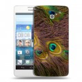 Дизайнерский пластиковый чехол для Huawei Ascend D2 Перья