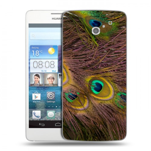 Дизайнерский пластиковый чехол для Huawei Ascend D2 Перья