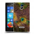 Дизайнерский пластиковый чехол для Microsoft Lumia 435 Перья