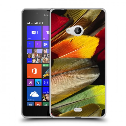Дизайнерский пластиковый чехол для Microsoft Lumia 540 Перья
