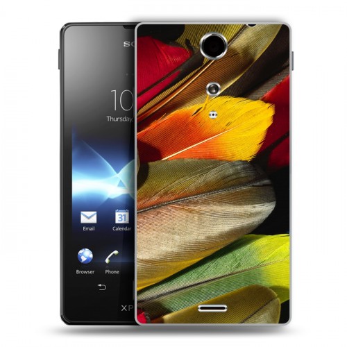 Дизайнерский пластиковый чехол для Sony Xperia TX Перья