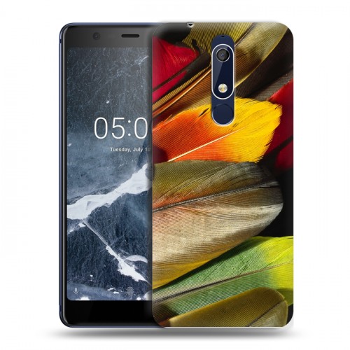 Дизайнерский пластиковый чехол для Nokia 5.1 Перья