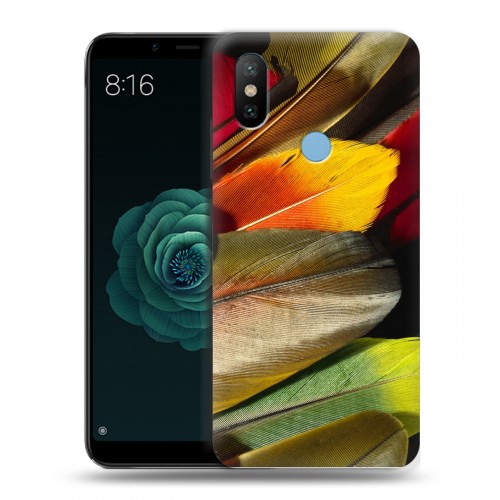 Дизайнерский силиконовый чехол для Xiaomi Mi A2 Перья